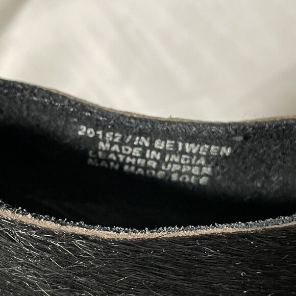 Diba True Heels Black Cowhide, Peep Toes Slingback Stacked Heel Womens Size 6 - Picture 4 of 6